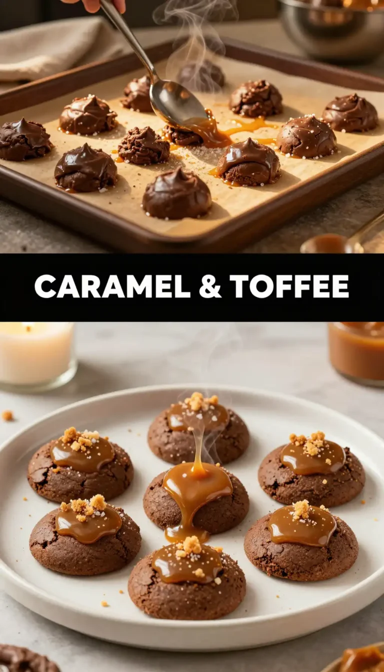 Salted Caramel Chocolate Thumbprints