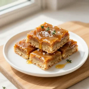 Easy Salted Honey Caramel Bars Recipe | Quick Dessert