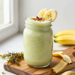 Sea Moss Banana Smoothie for Thyroid Support
