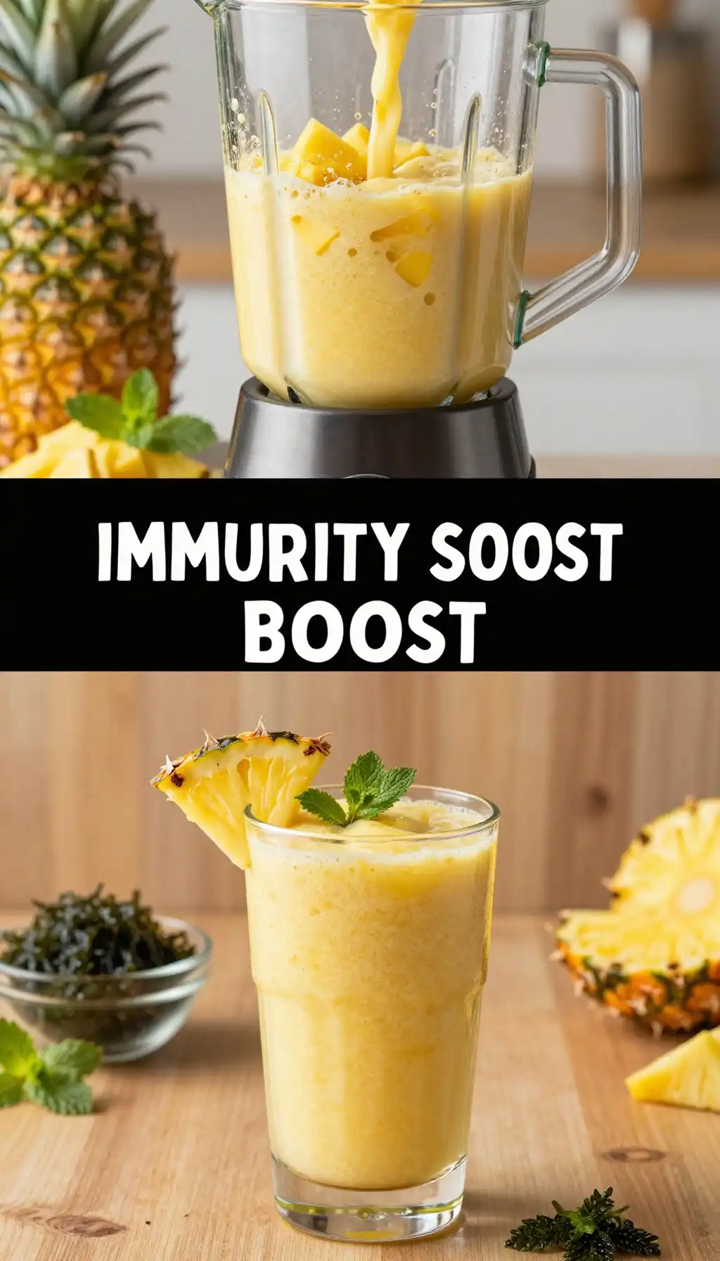 Sea Moss Pineapple Smoothie for Minerals pinterest pin