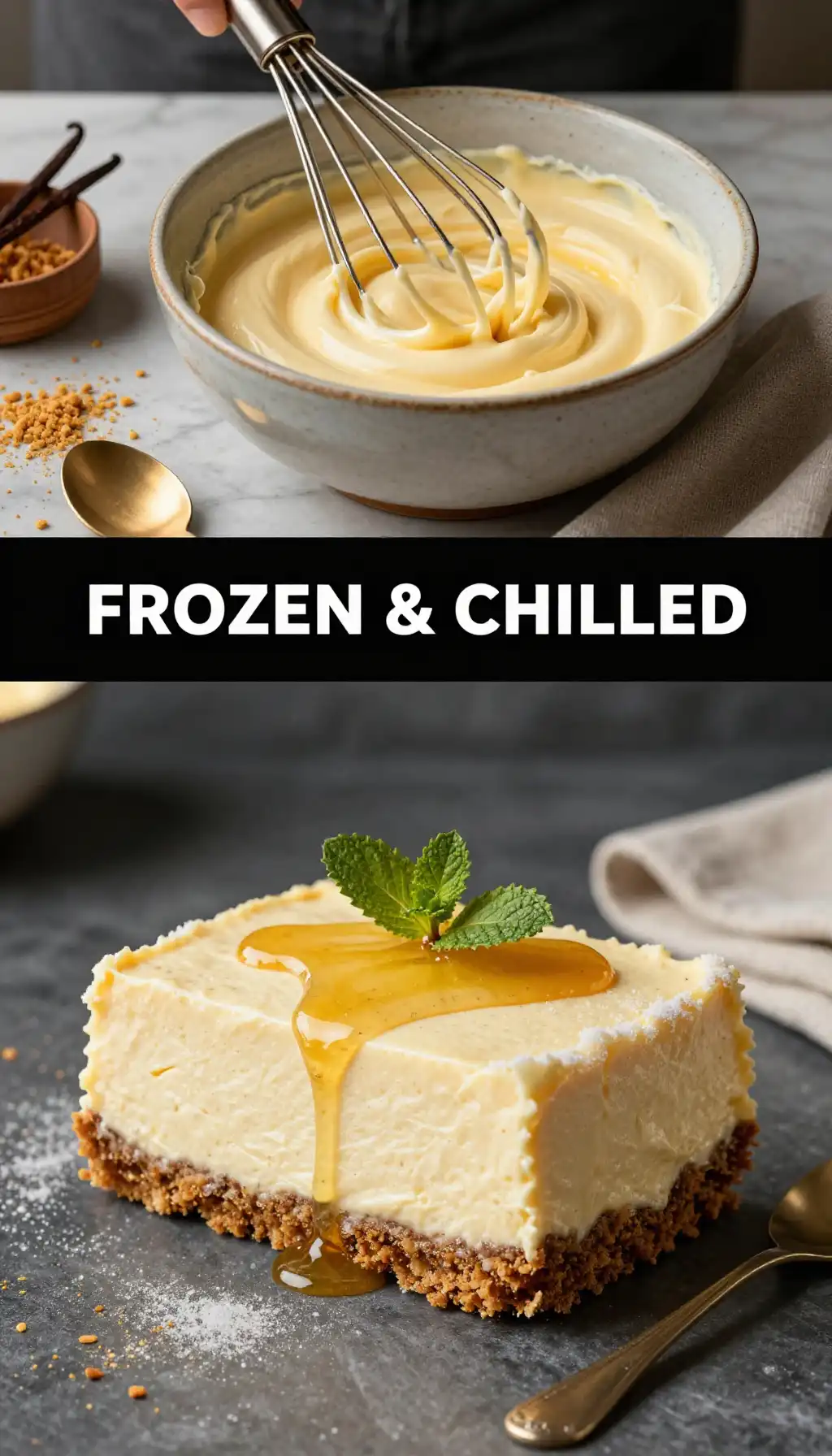 Semi-Freddo Style Vanilla Cheesecake