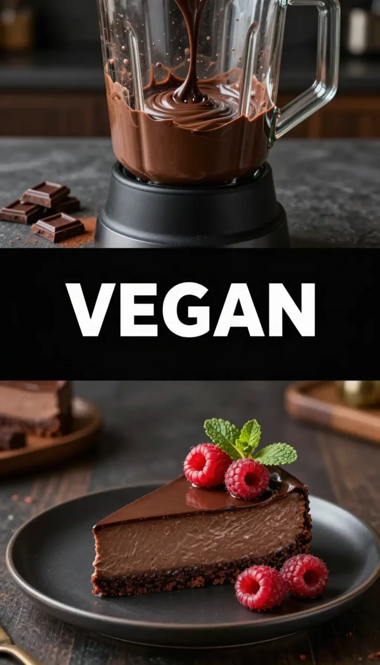 Silken Tofu And Dark Chocolate Cheesecake