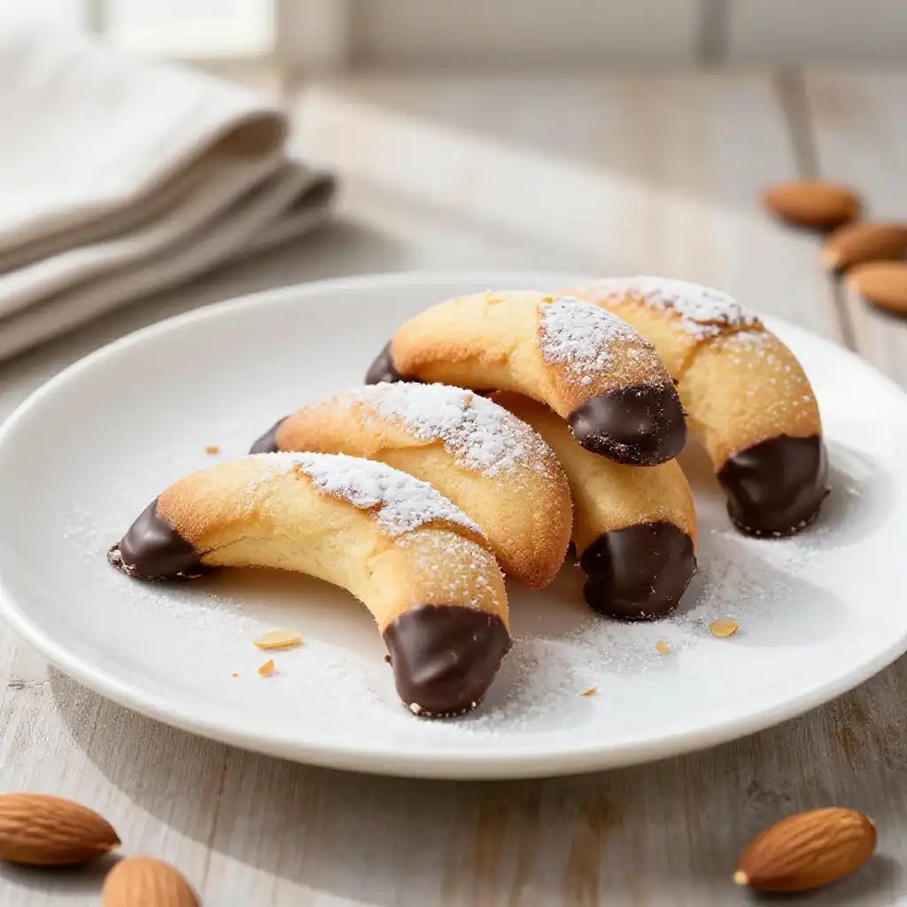 Simple Almond Horns plated dish