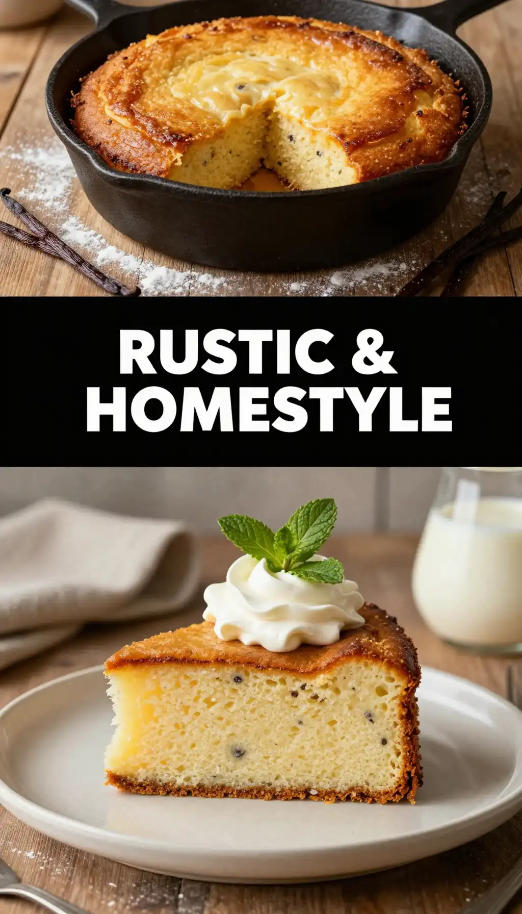 Simple Cast Iron Vanilla Cake