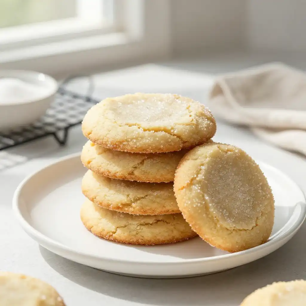 Simple Soft Sugar Cookies plated dish