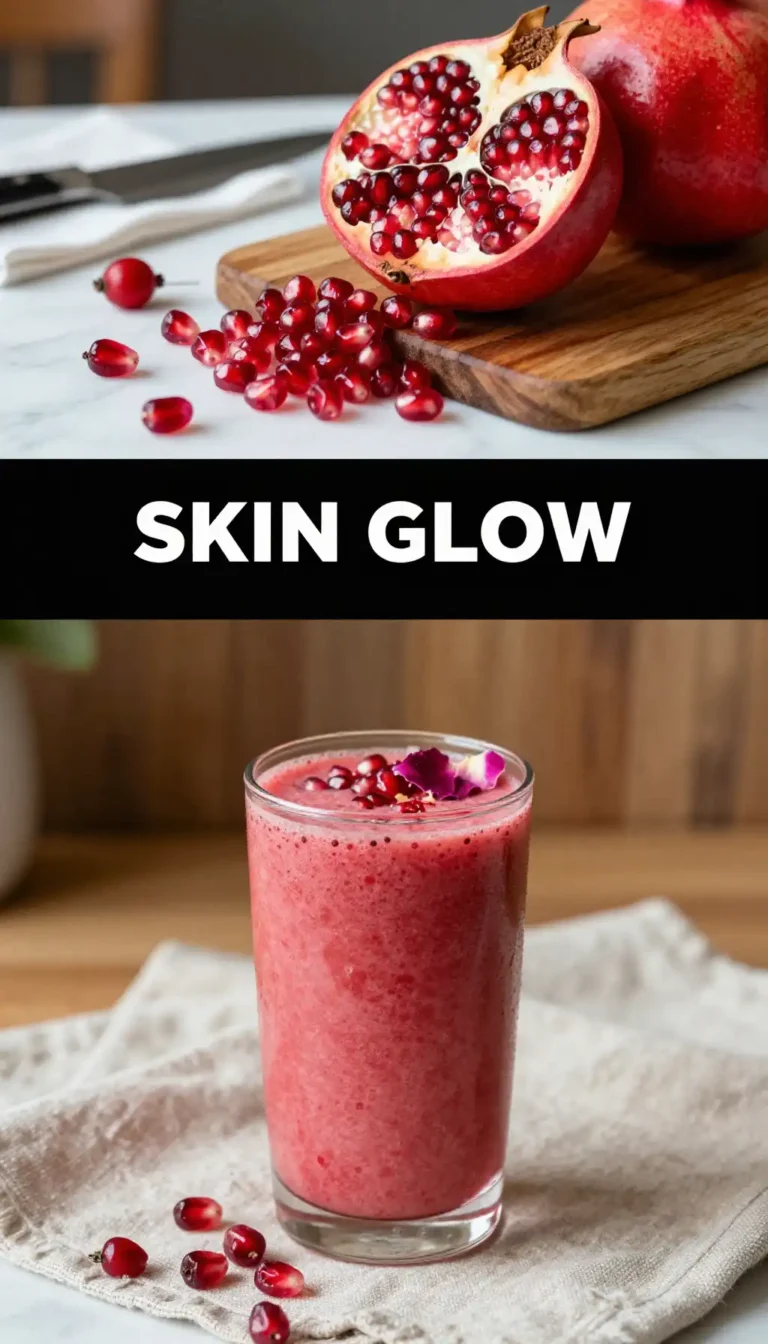 Skin Glow Smoothie with Pomegranate and Rosehip
