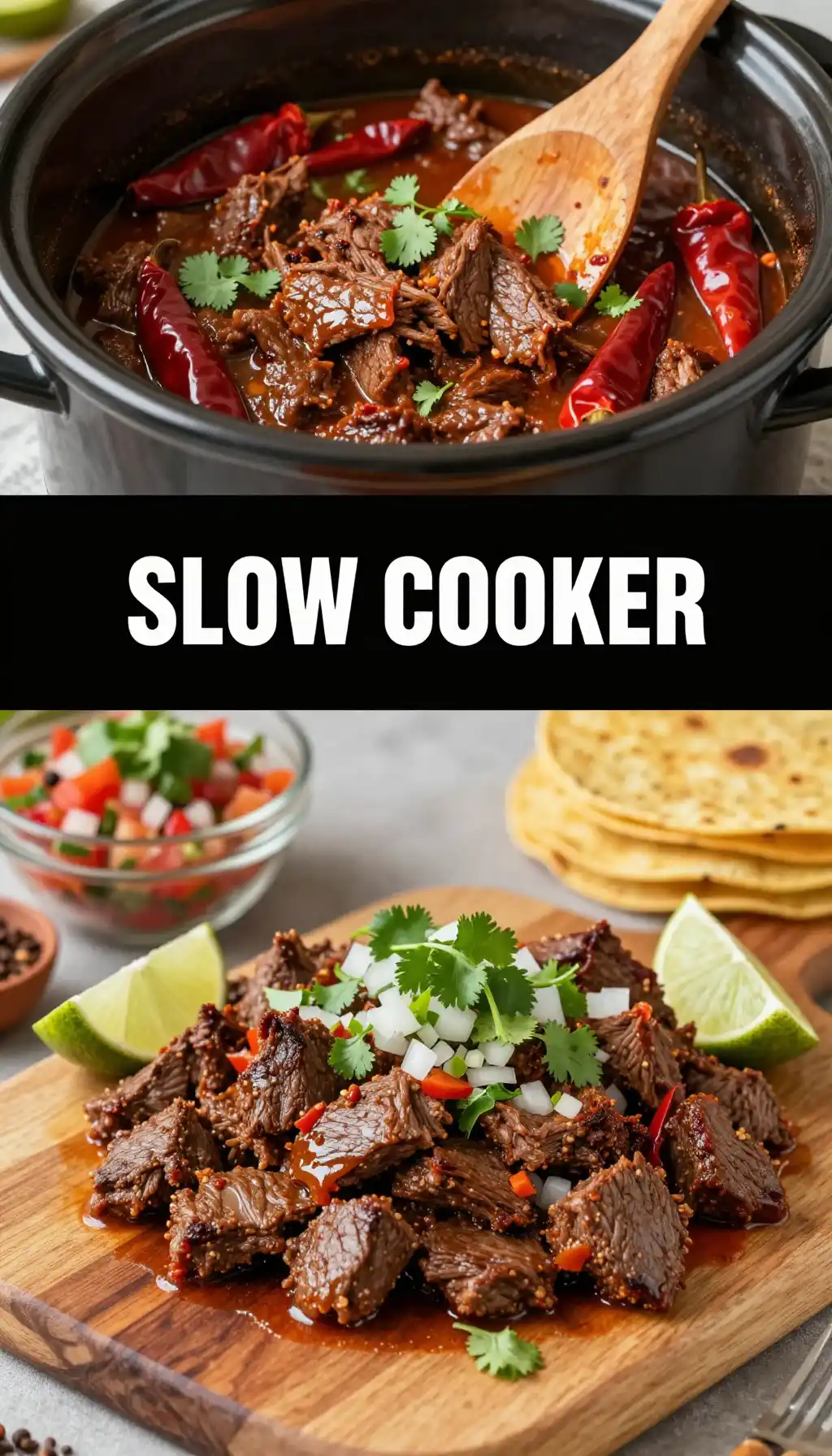 Slow Cooker Beef Barbacoa with Chipotle Peppers