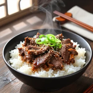 Slow Cooker Korean Beef with Sesame Green Onions