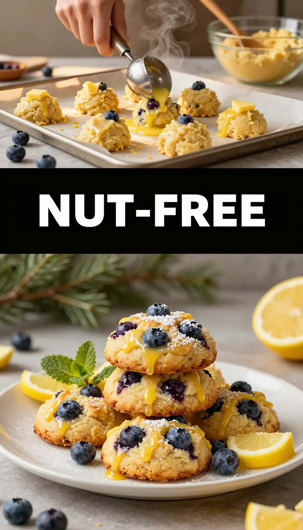 Soft Lemon And Blueberry Cookies