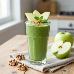 Brain-Boosting Spinach Apple Walnut Smoothie Recipe