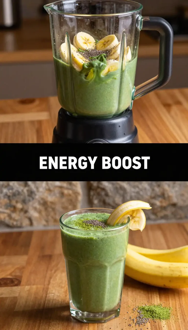 Spirulina Banana Smoothie for Natural Energy