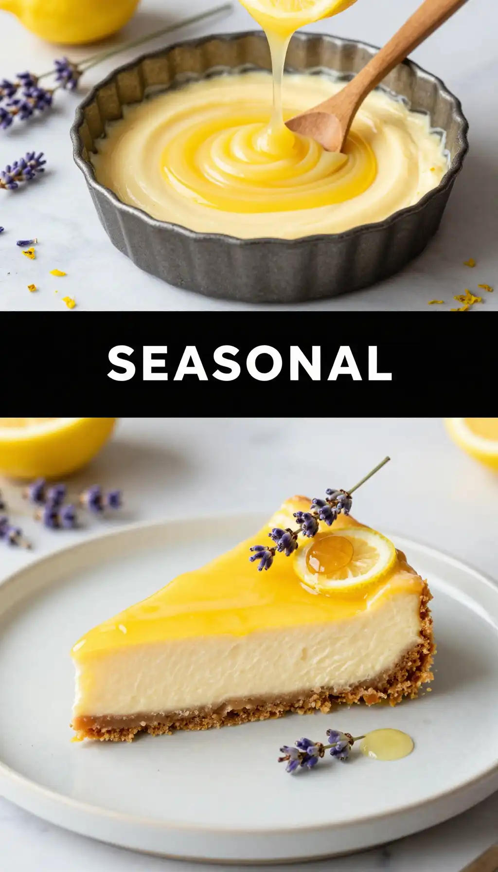 Spring Lemon And Lavender Cheesecake