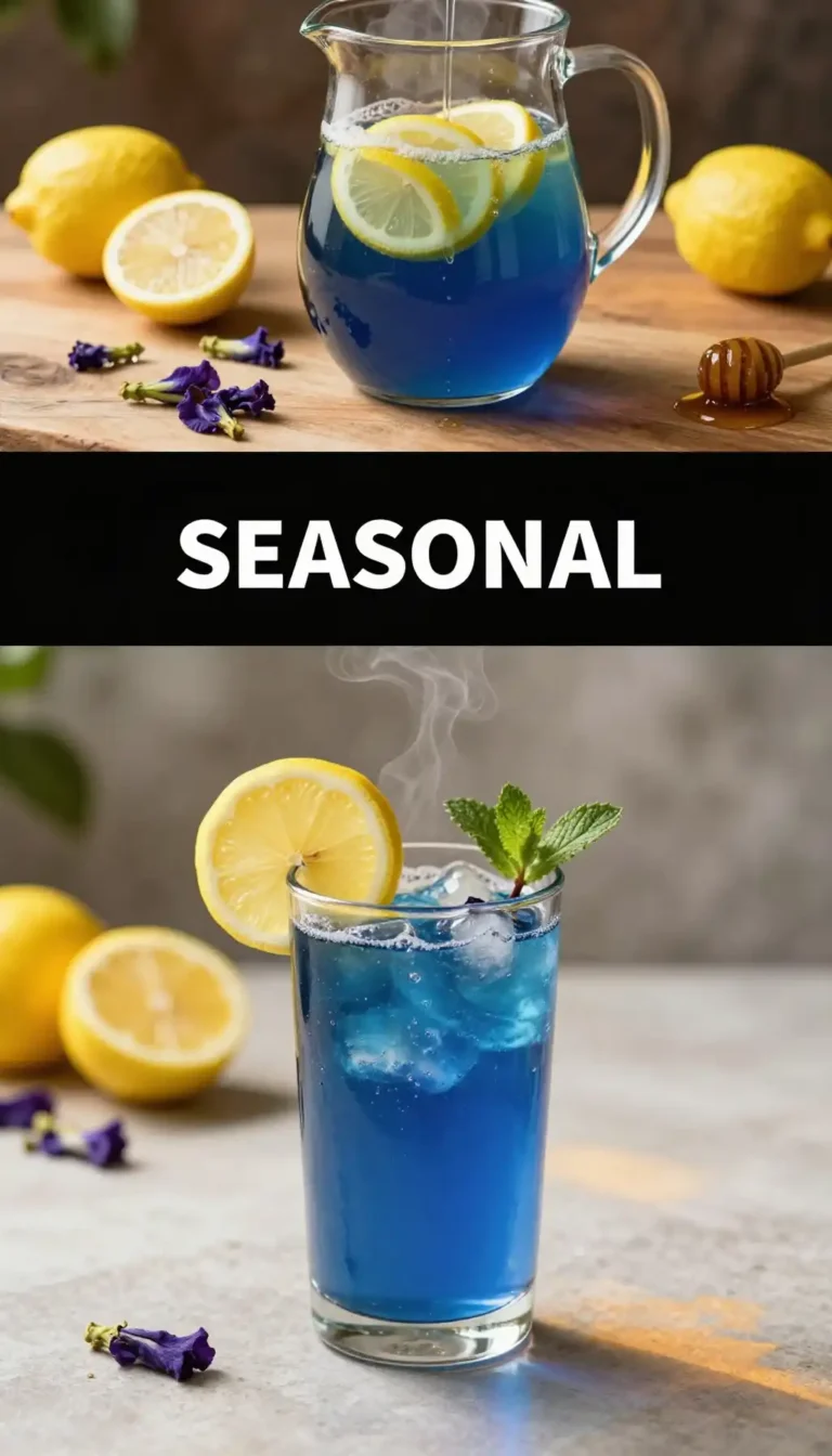 Spring Reset Butterfly Pea Flower Lemonade with Honey