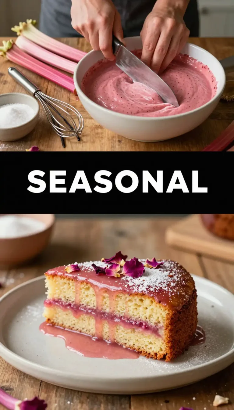 Spring Rhubarb And Vanilla Bean Cake