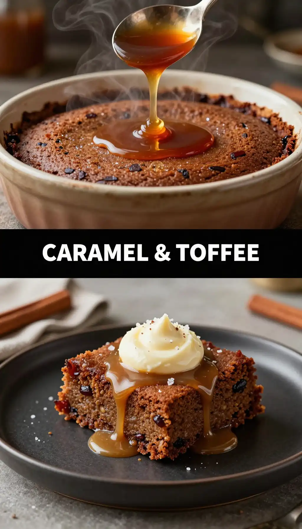 Sticky Toffee Pudding Cake With Date Paste pinterest pin