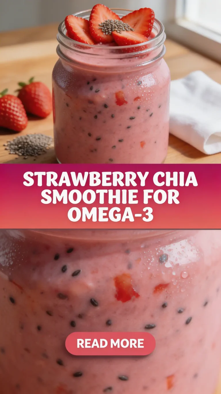 Strawberry Chia Smoothie for Omega-3