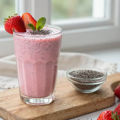 Easy Strawberry Chia Seed Smoothie Recipe