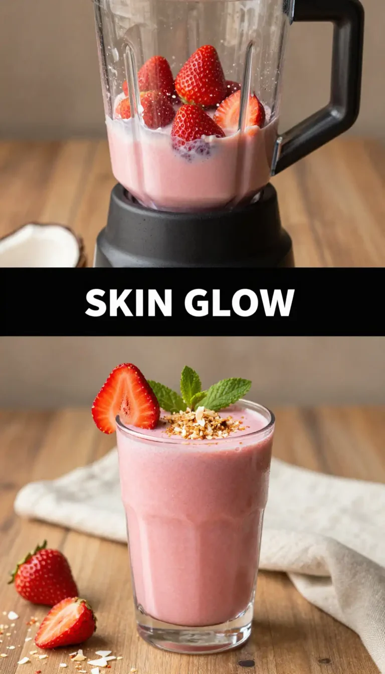 Strawberry Coconut Smoothie for Skin Hydration