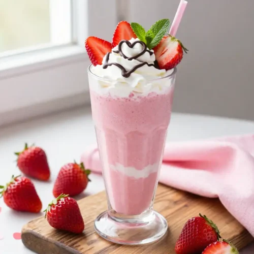 Easy Strawberry Cream Smoothie Recipe for Valentine's Day