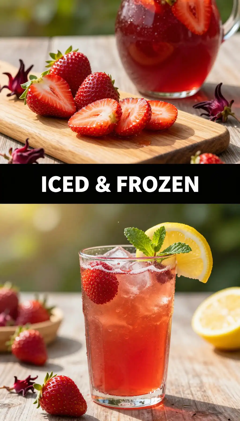 Strawberry Hibiscus Lemonade for Summer Parties pinterest pin