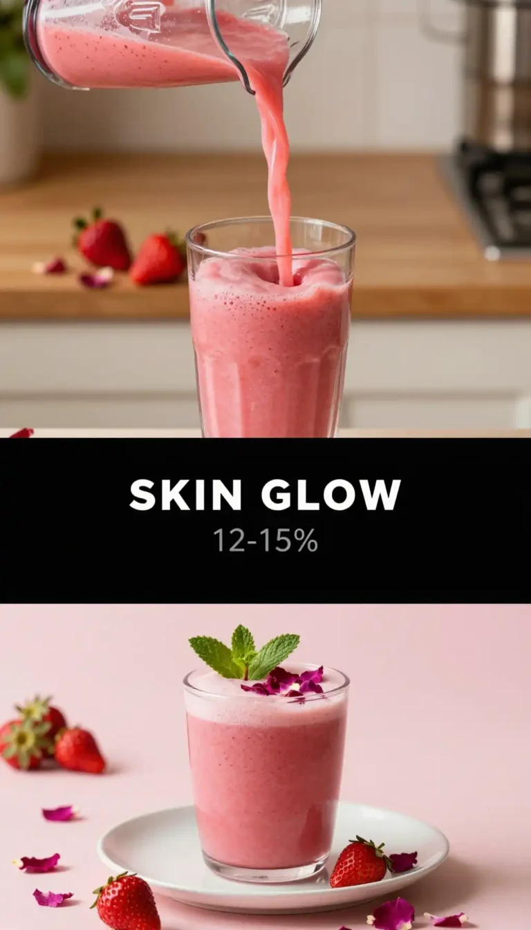 Strawberry Rose Smoothie for Romance and Glow