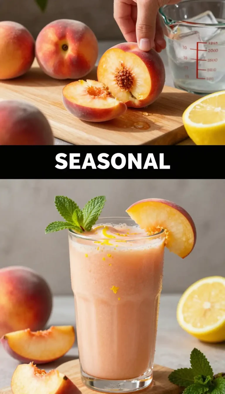 Summer Peach Lemonade Smoothie for Hydration