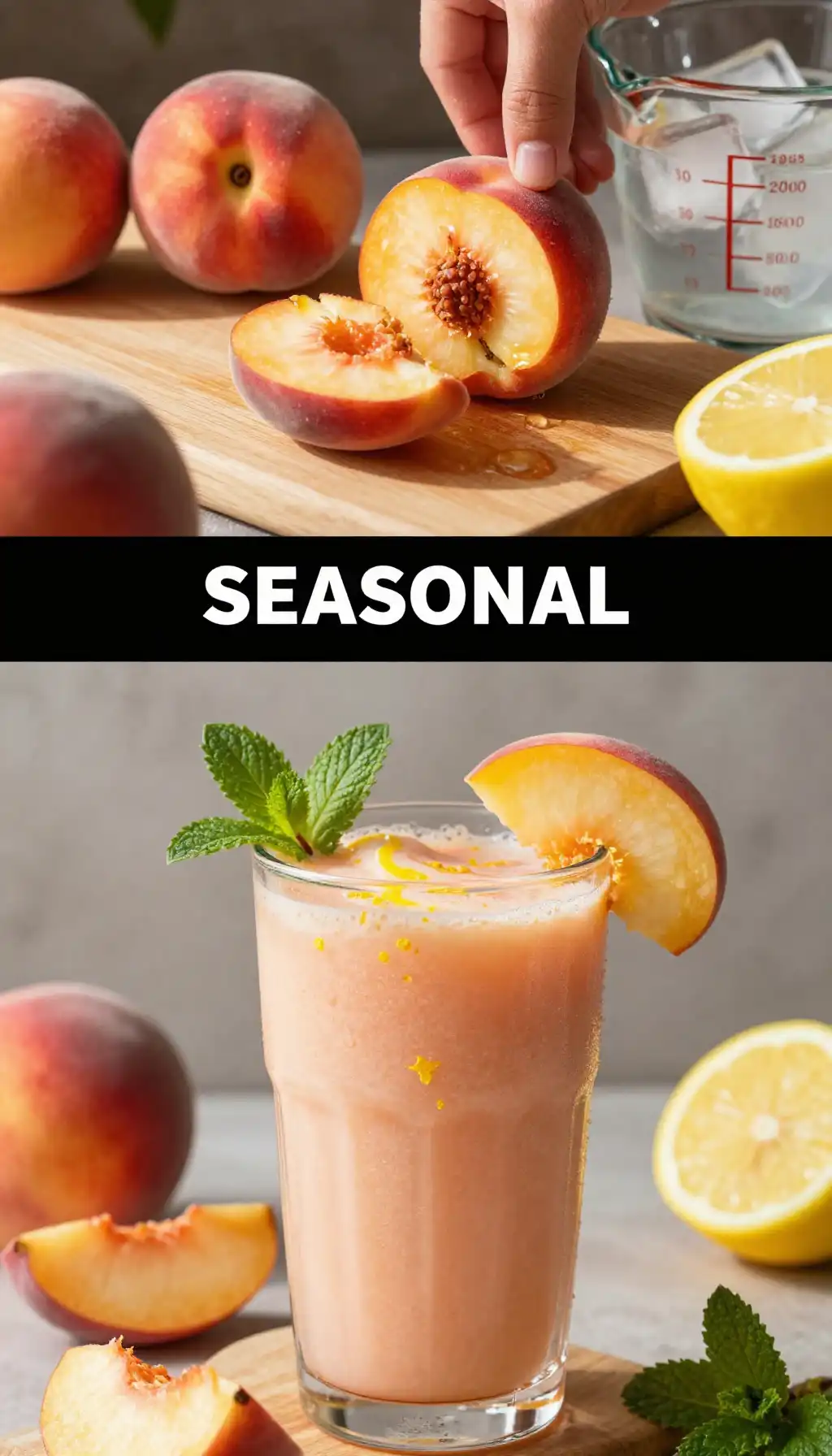 Summer Peach Lemonade Smoothie for Hydration
