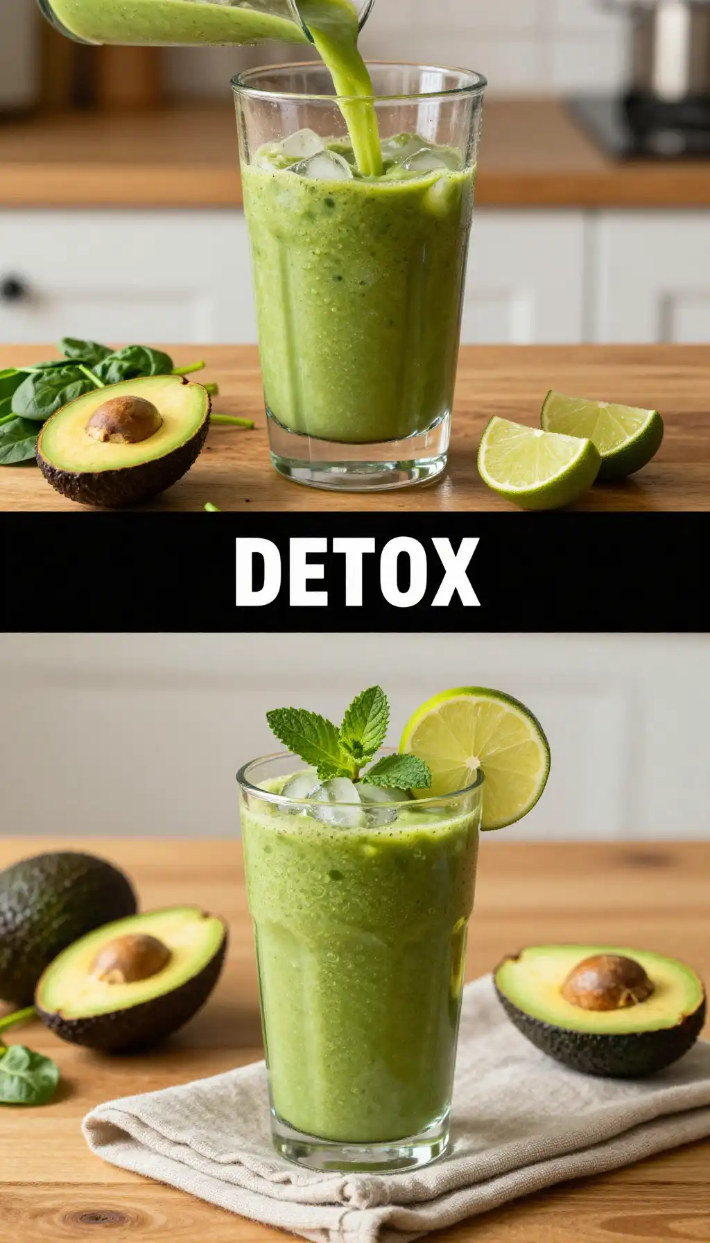 Sunday Reset Avocado Green Smoothie for Liver Detox pinterest pin