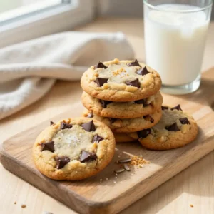 Gooey Sunflower Butter Chocolate Chip Cookies (Dairy-Free!)