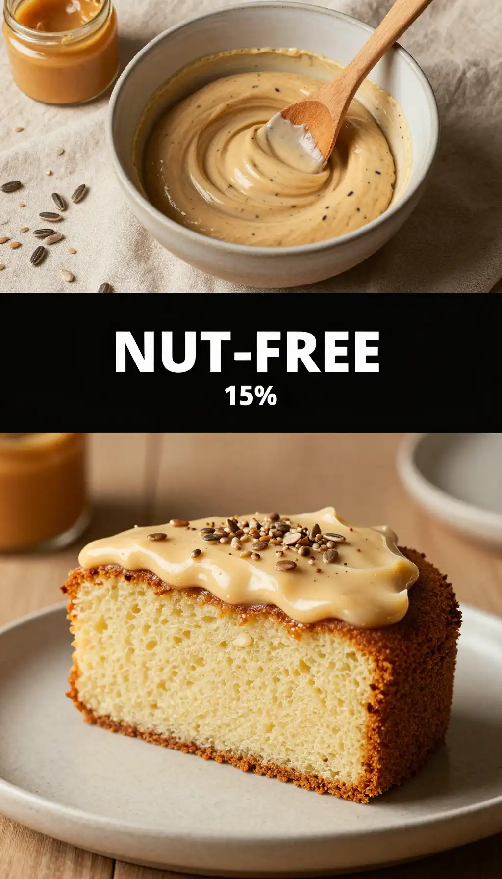 Sunflower Seed Butter And Vanilla Cake