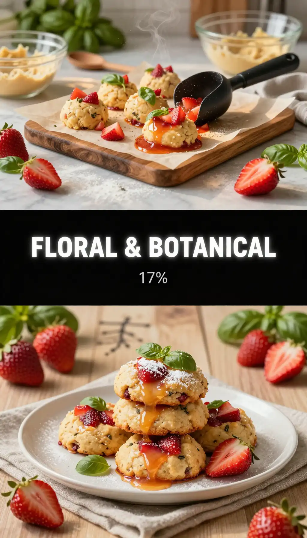 Sweet Basil And Strawberry Cookies