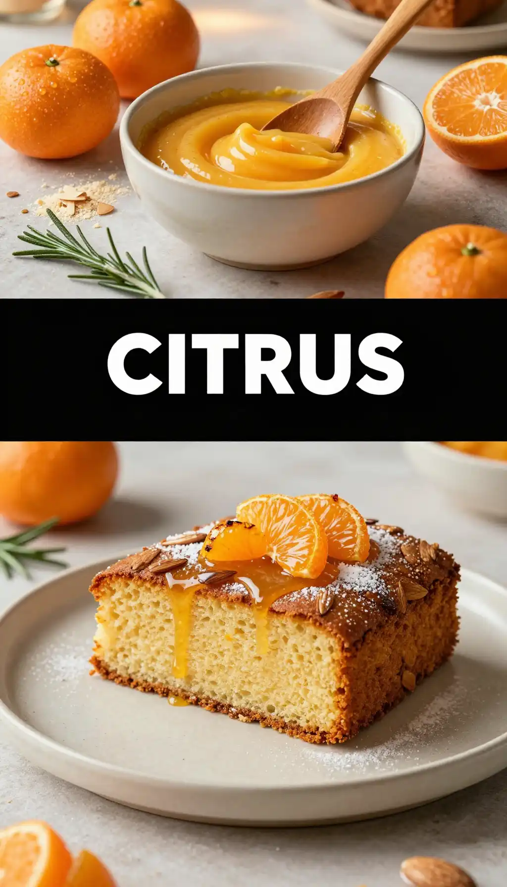 Sweet Tangerine And Almond Cake