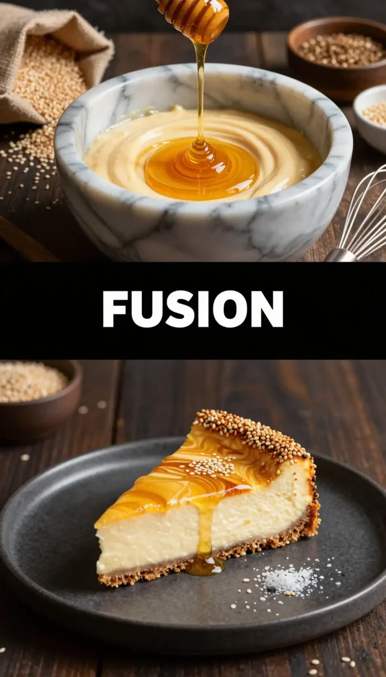 Tahini And Honey Swirl Cheesecake