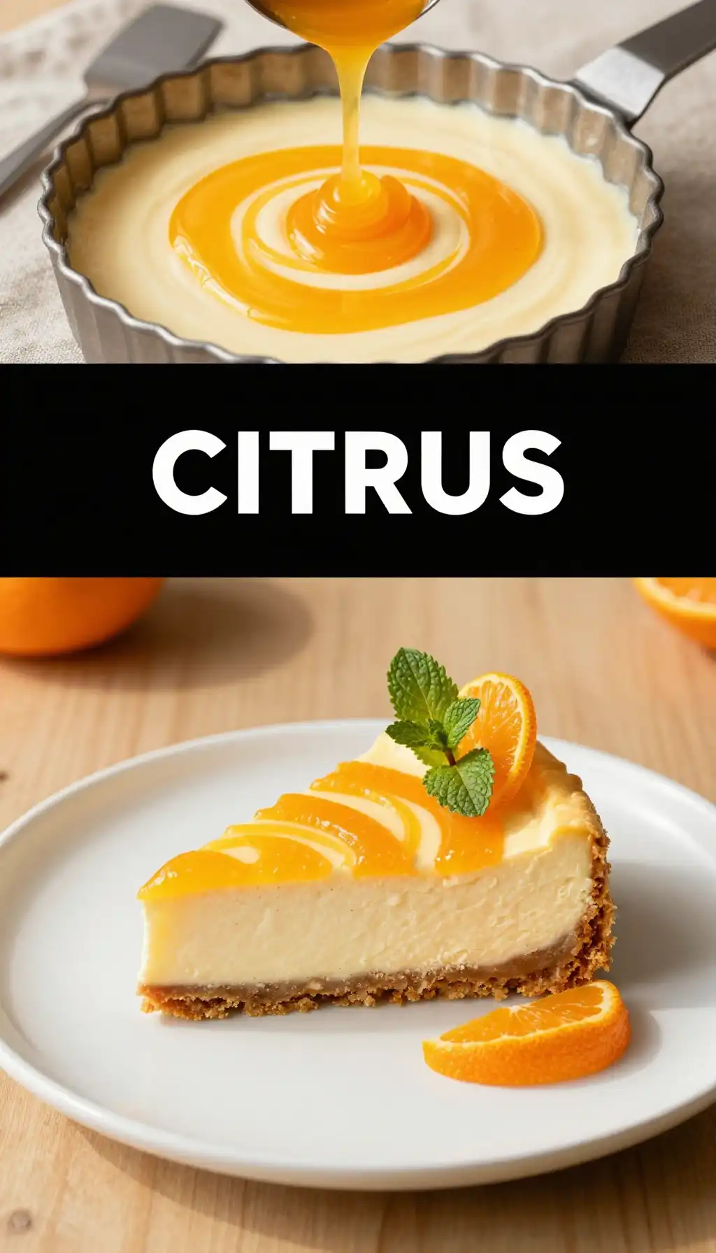 Tangerine Dream Swirl Cheesecake pinterest pin