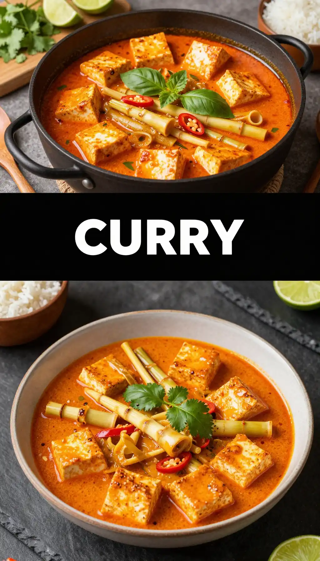 Thai Red Curry Tofu with Bamboo Shoots