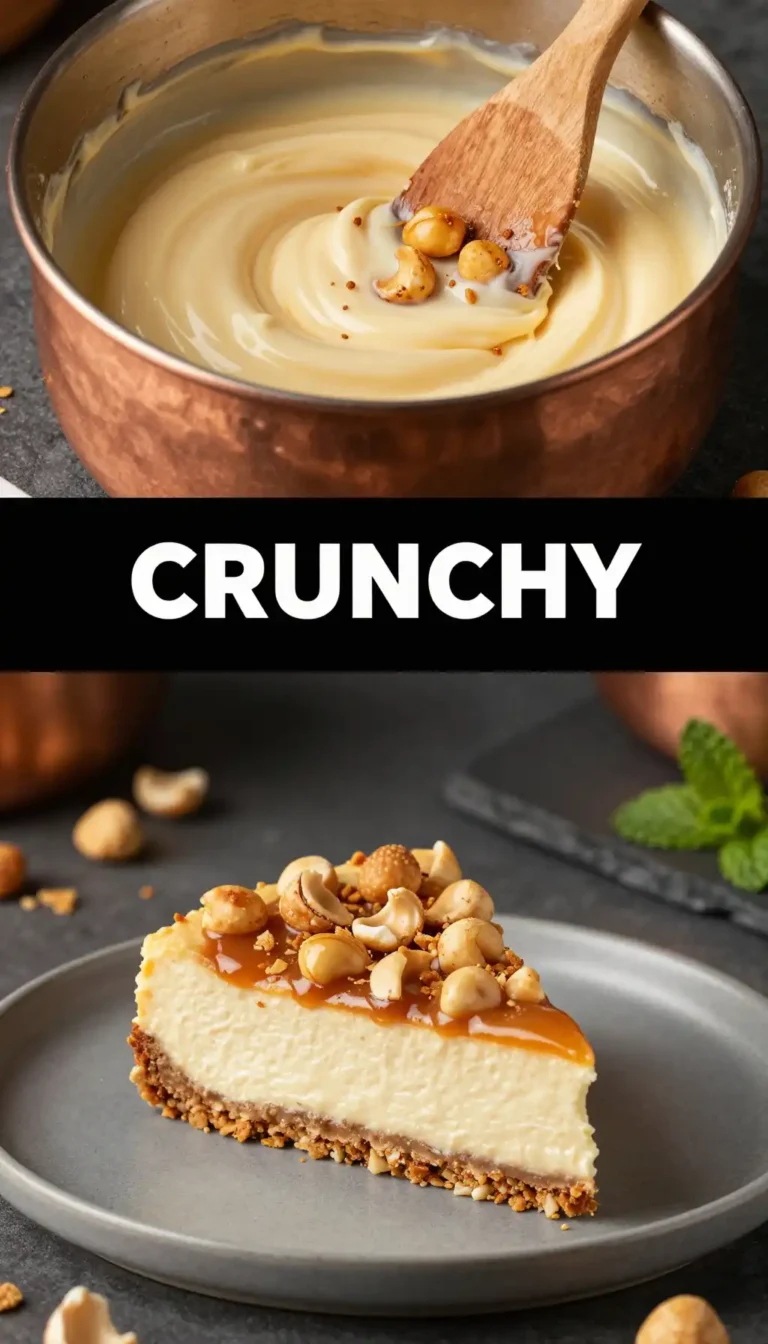Toasted Macadamia Crunch Cheesecake