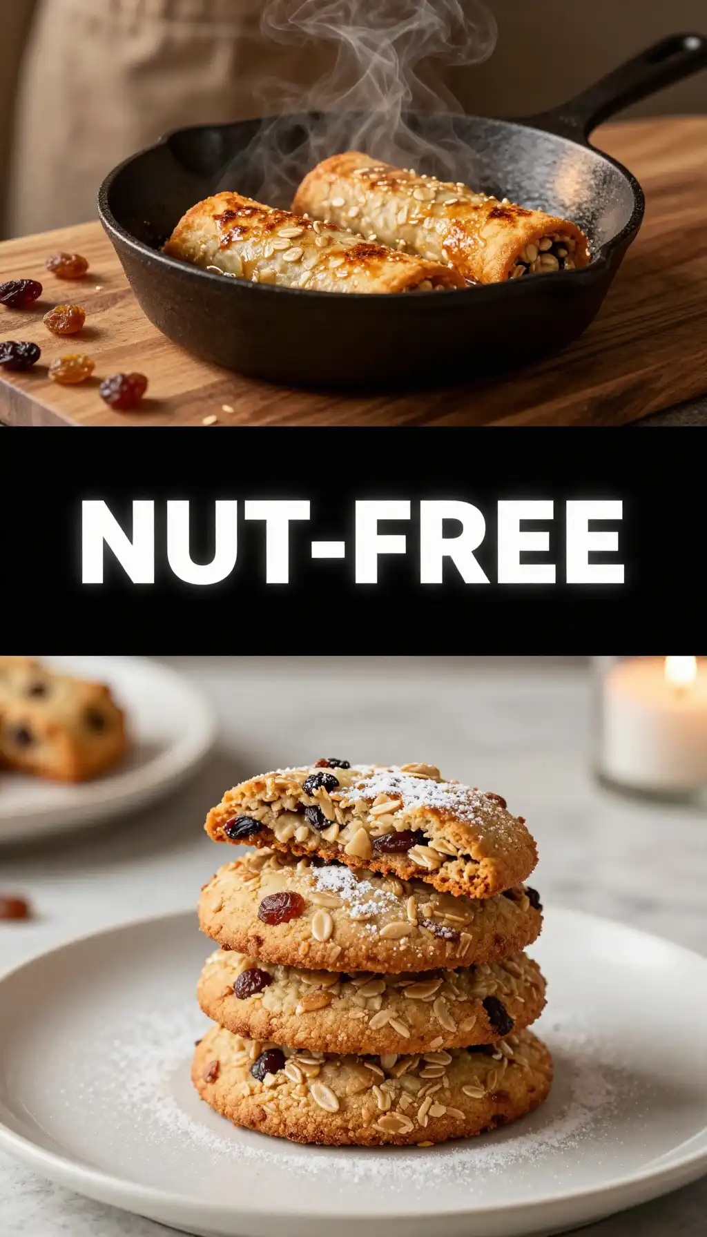 Toasted Oat And Raisin Cookies pinterest pin