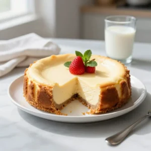 Creamy No-Bake Graham Cracker Crust Cheesecake