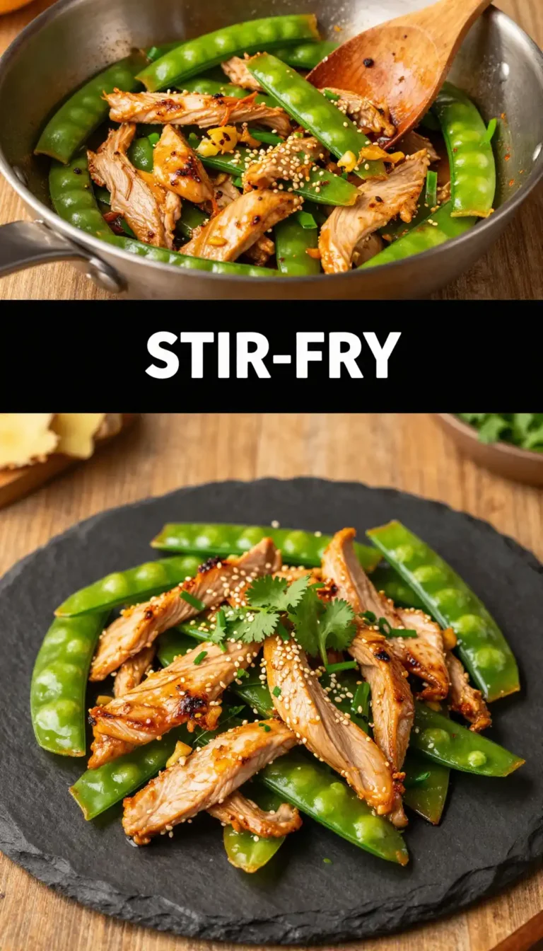 Turkey Stir-Fry with Snow Peas and Ginger