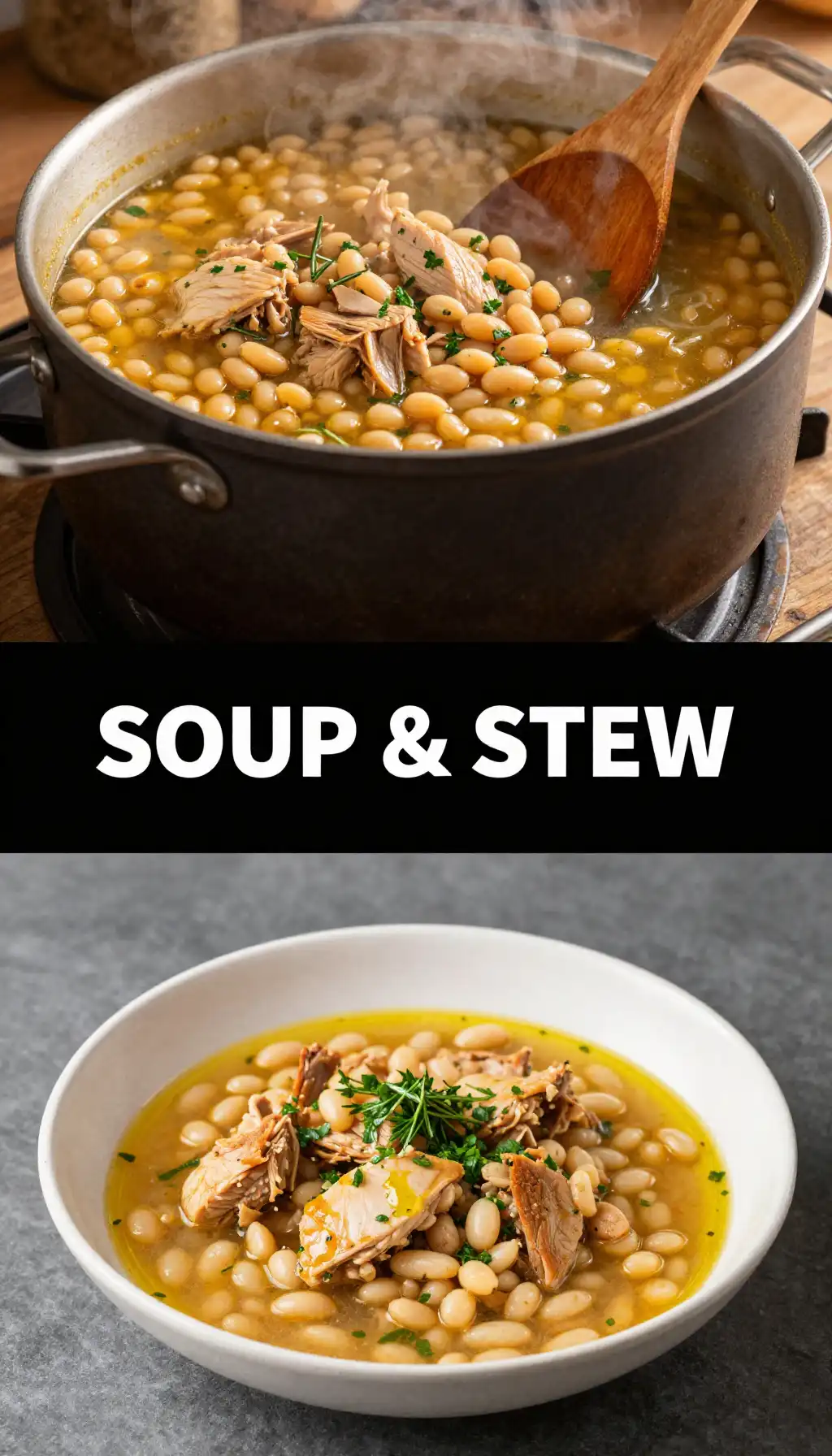 Turkey and White Bean Stew with Fresh Herbs