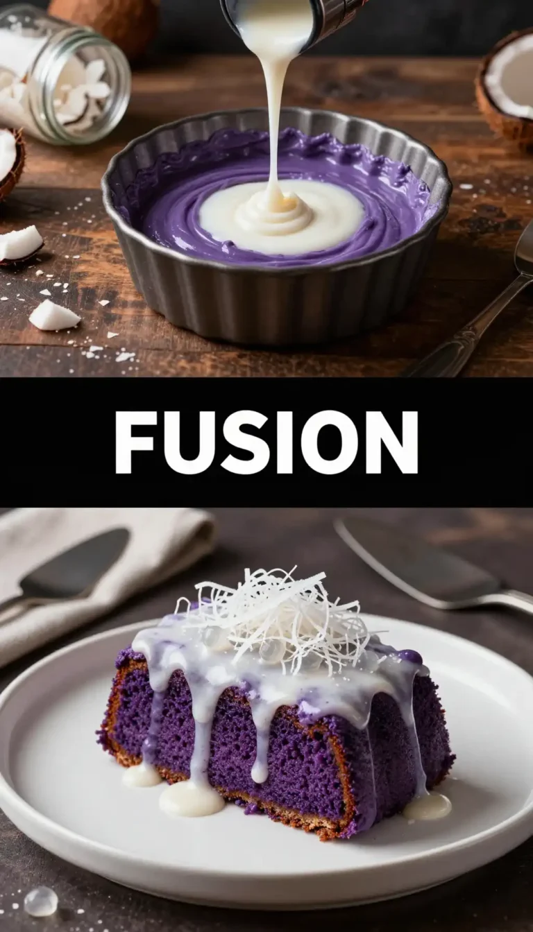 Ube And Coconut Macapuno Cake