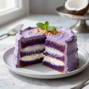 Ube Coconut Macapuno Cake Recipe Easy - Bake at Home