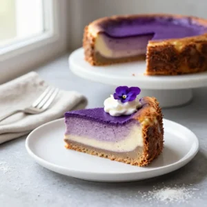 Creamy Ube Coconut Milk Cheesecake Recipe