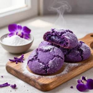 Easy Homemade Ube Crinkle Cookies Recipe