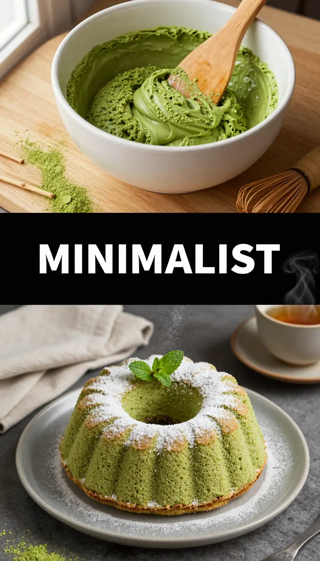 Unfrosted Matcha Chiffon Cake