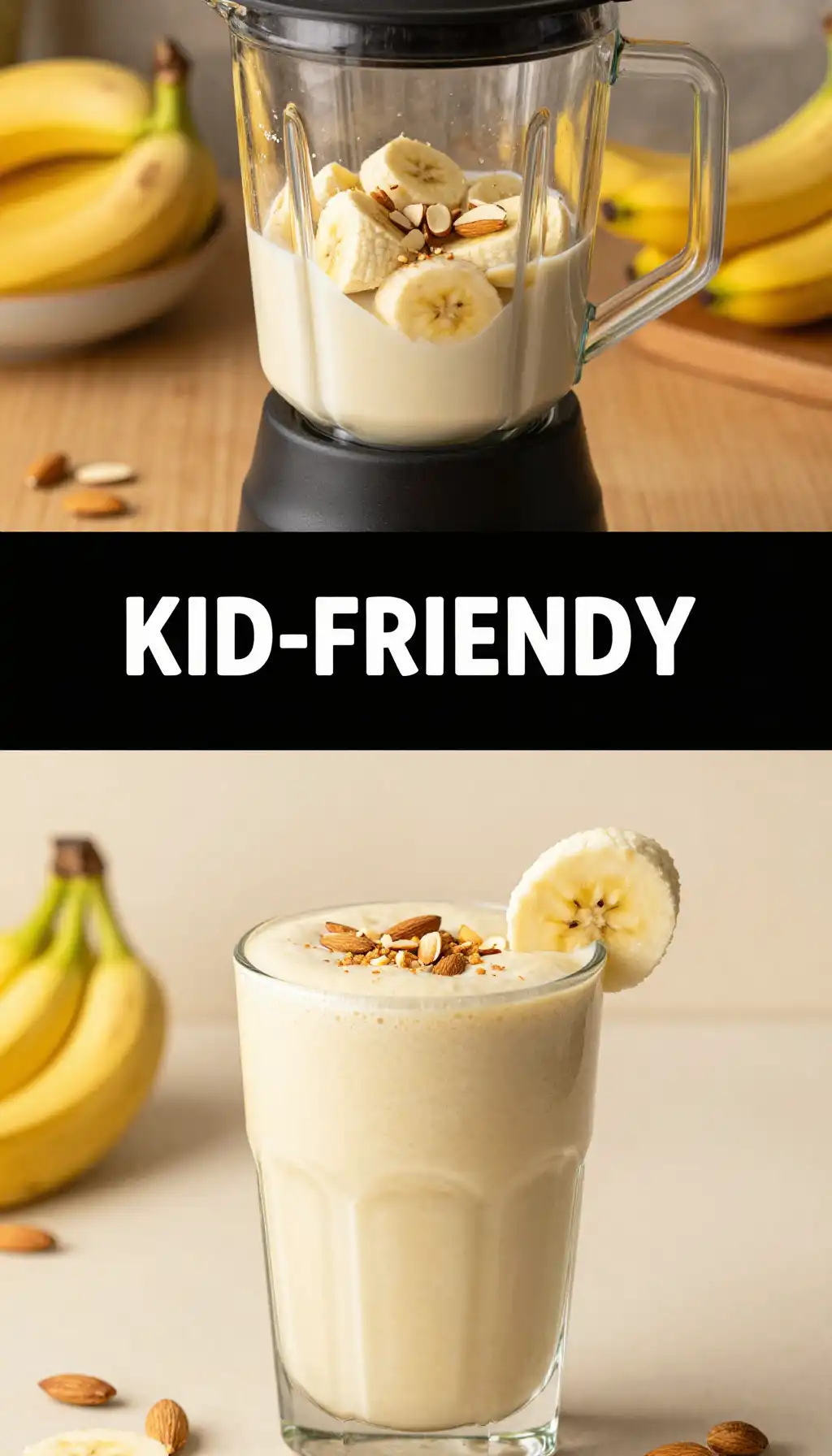 Vanilla Almond Smoothie for Kids Snack