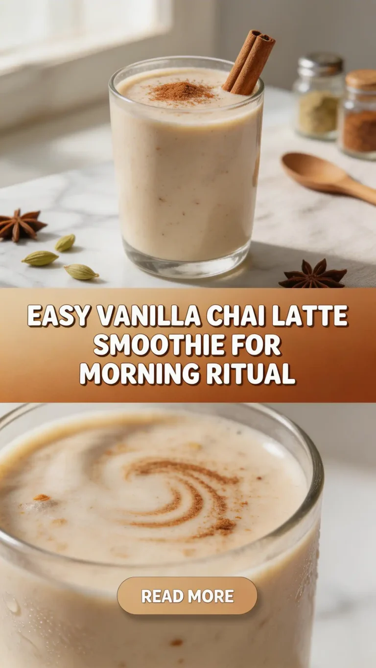 Vanilla Chai Latte Smoothie for Morning Ritual