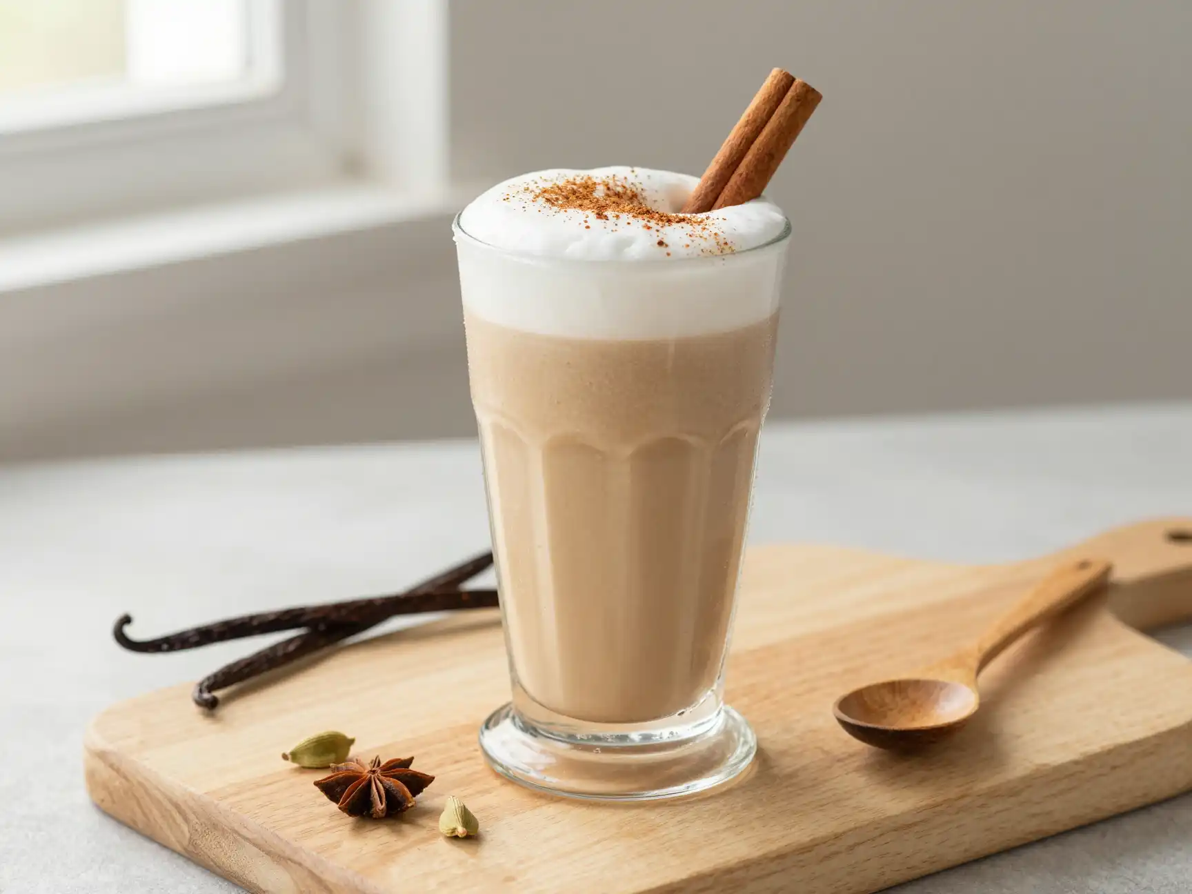 Vanilla Chai Latte Smoothie plated dish