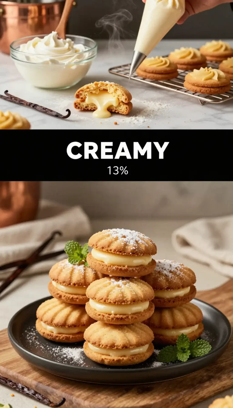 Vanilla Cream Filled Sandwich Cookies