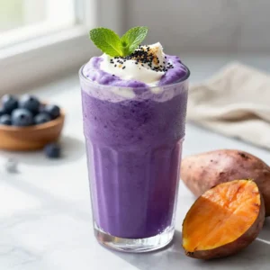 Purple Sweet Potato Smoothie for Glowing Skin